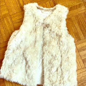 Girls’ Zara faux fur vest